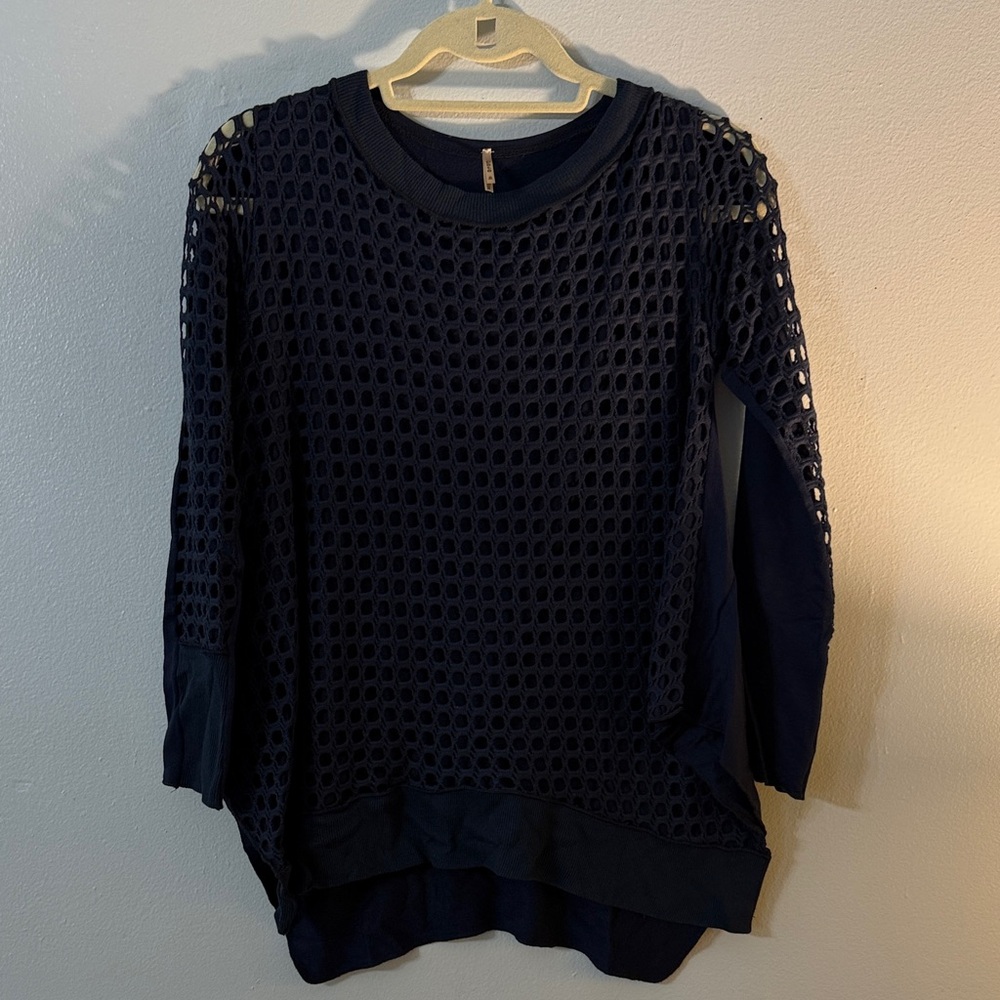 ETE Deep Blue Mesh Top